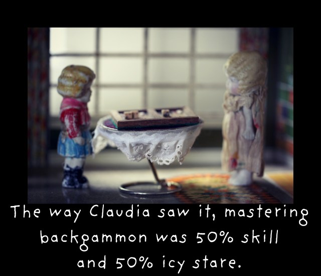 claudia backgammon framed b skill stare